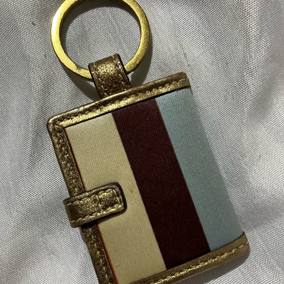 RARE Coach Legacy Stripes Photo Keychain - Picture 5 of 10